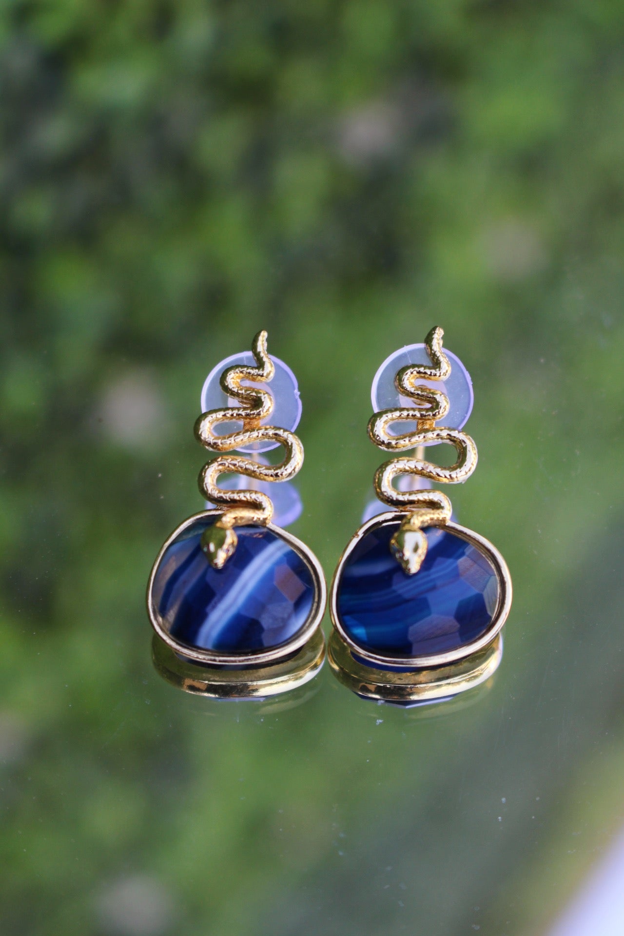 Aretes Azueles Serpiente