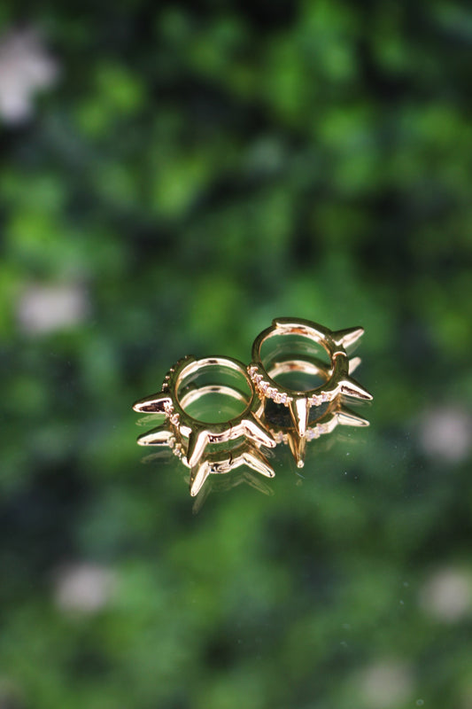 Mini Aretes Punk Dorados