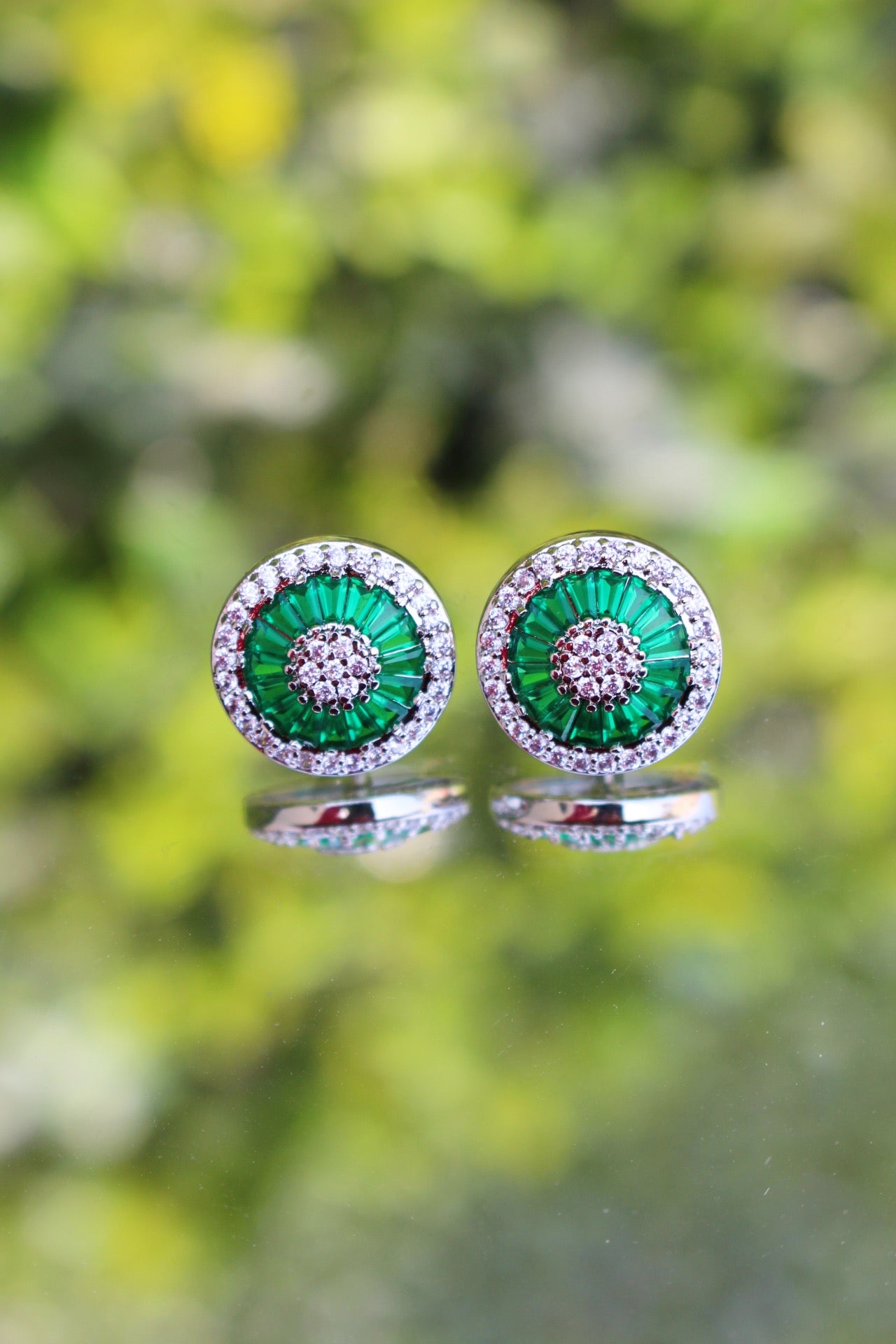 Aretes Esmeralda Verde