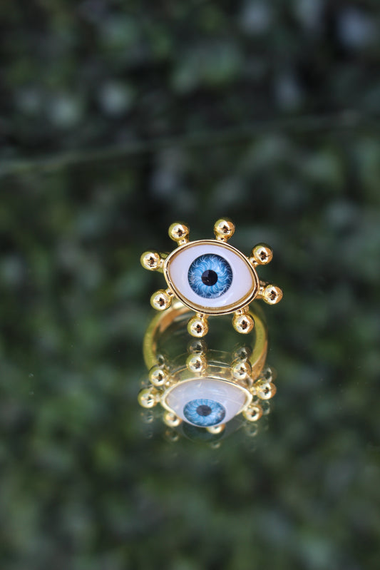 Anillo Ojo Turco Puntitos Separados