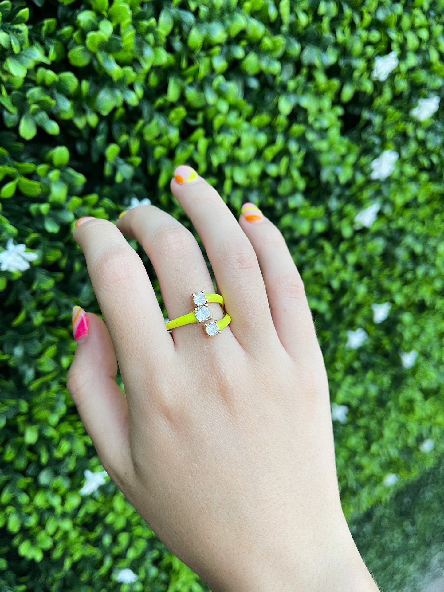 Anillo Triple Verde Neon