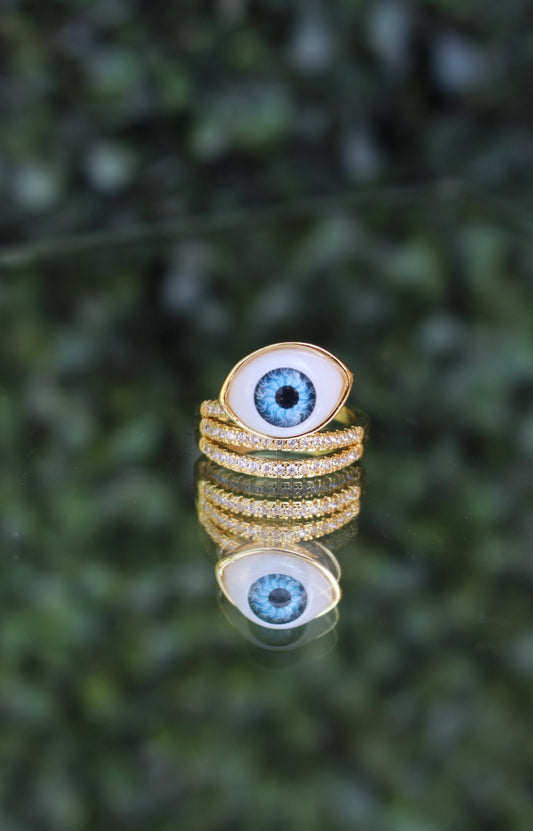 Anillo Ojo Turco Zirconias