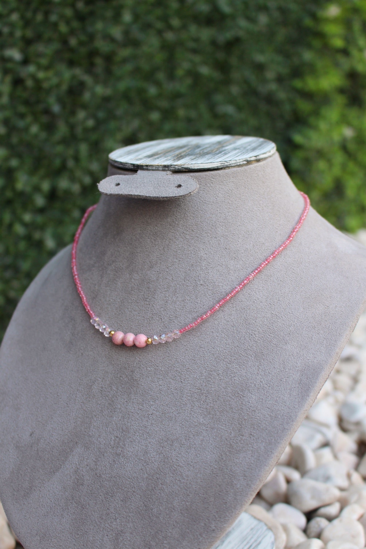Collar Rosa Pastel Mini