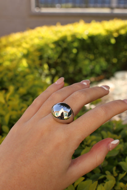 Anillo Plateado Mega Chunky