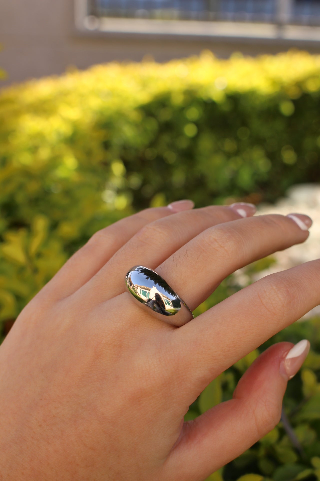 Anillo Plateado Chunky