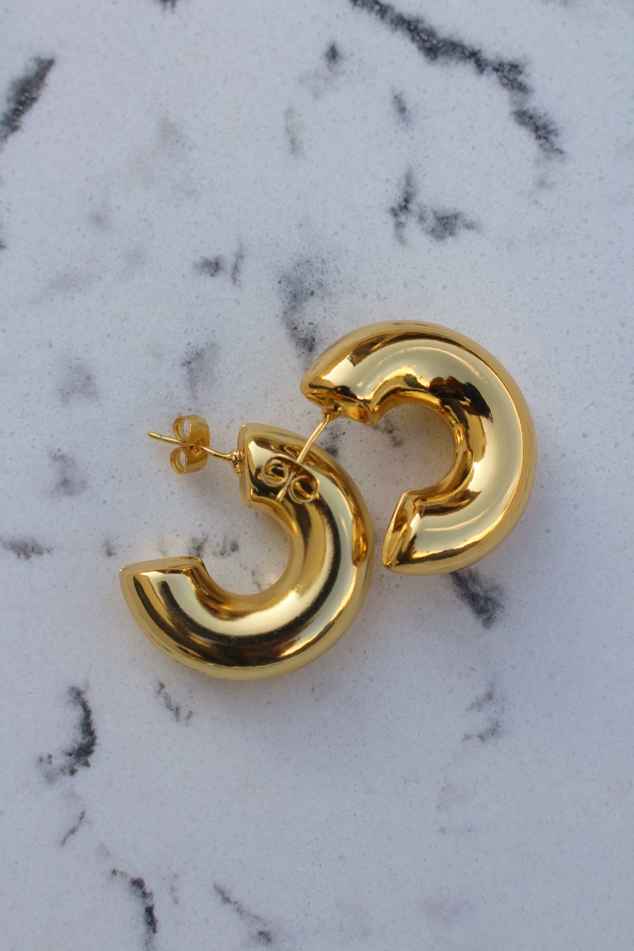 Arracadas Doradas Mega Chunky