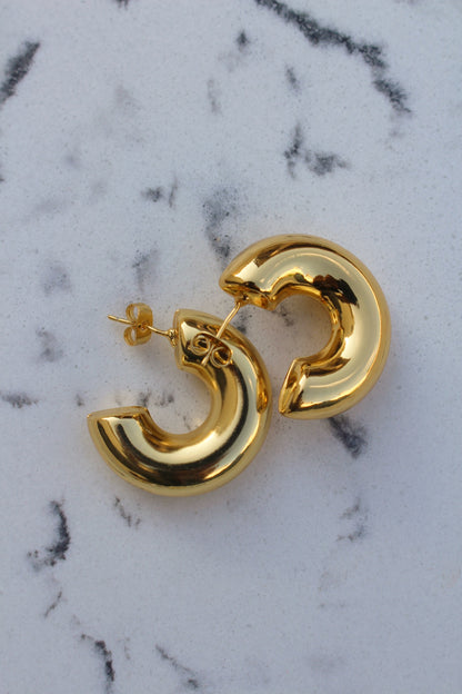 Arracadas Doradas Mega Chunky