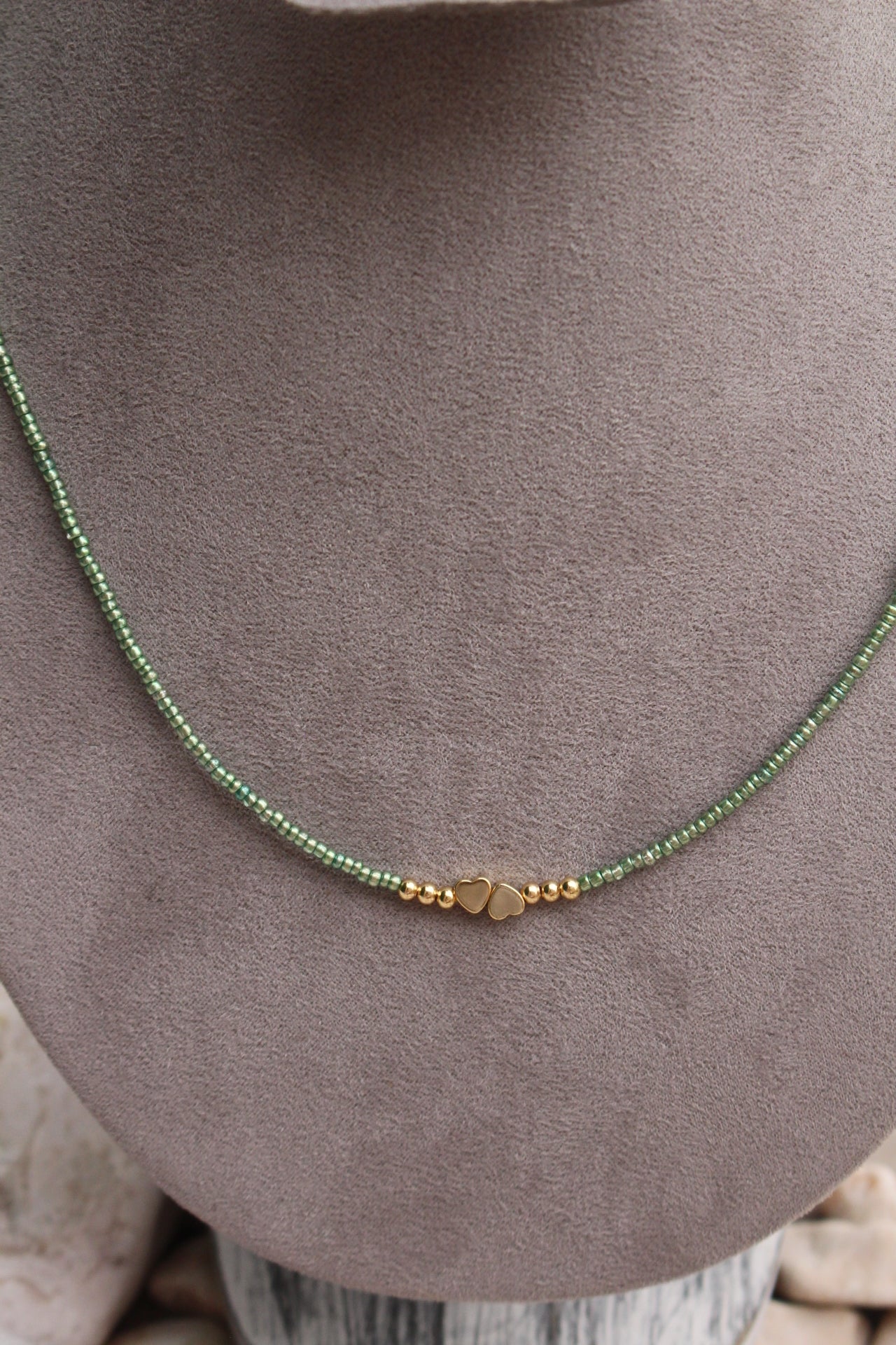 Collar Verde Tornasol Mini