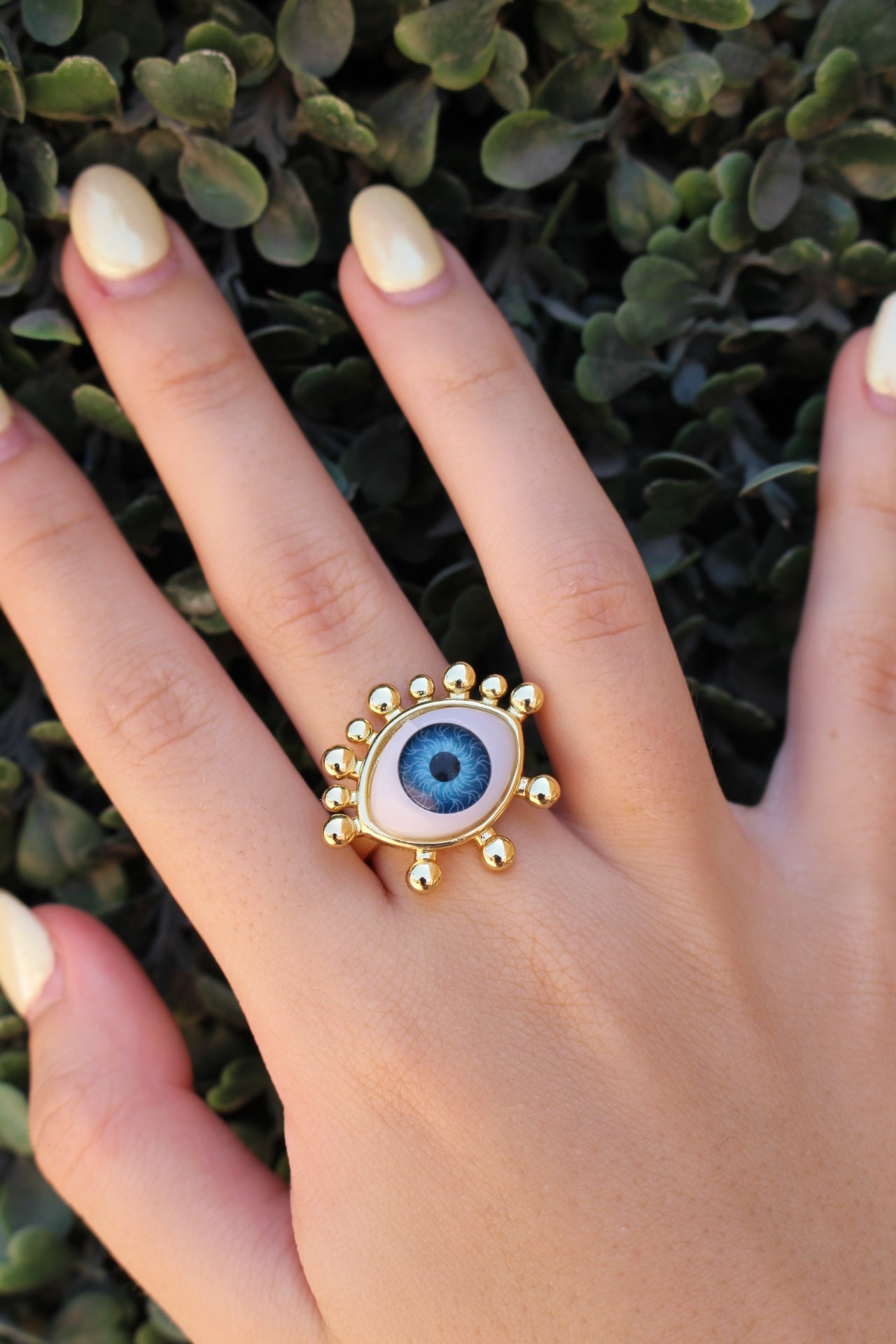 Anillo Ojo Turco Puntos Grandes