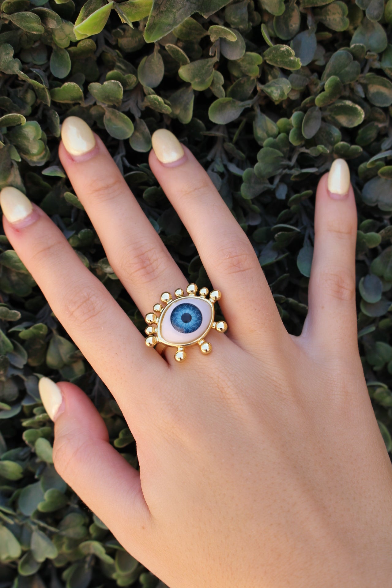 Anillo Ojo Turco Puntos Grandes