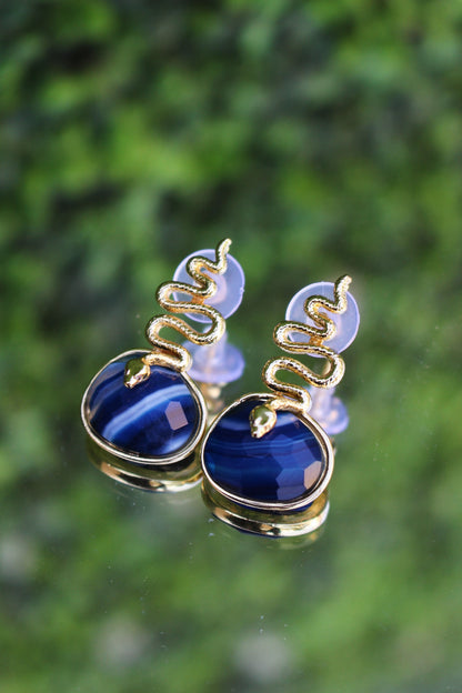 Aretes Azueles Serpiente