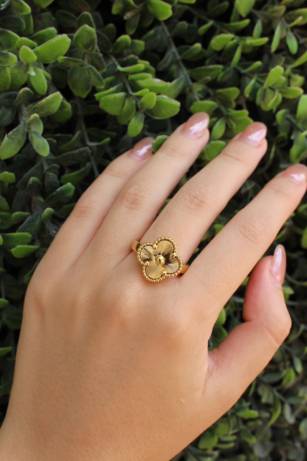 Anillo Dorado Trébol