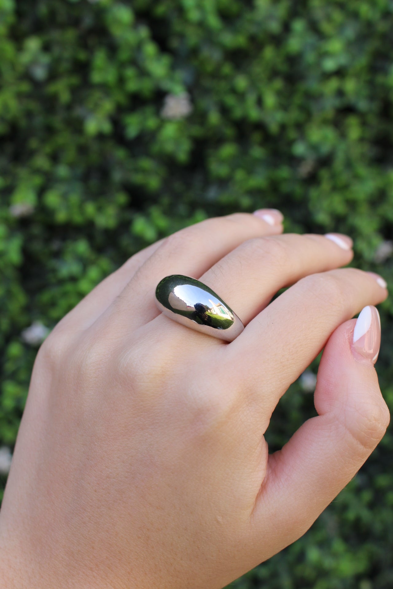 Anillo Plateado Chunky