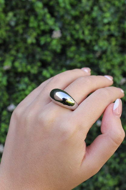Anillo Plateado Chunky