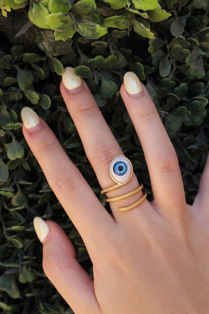 Anillo Ojo Turco Largo