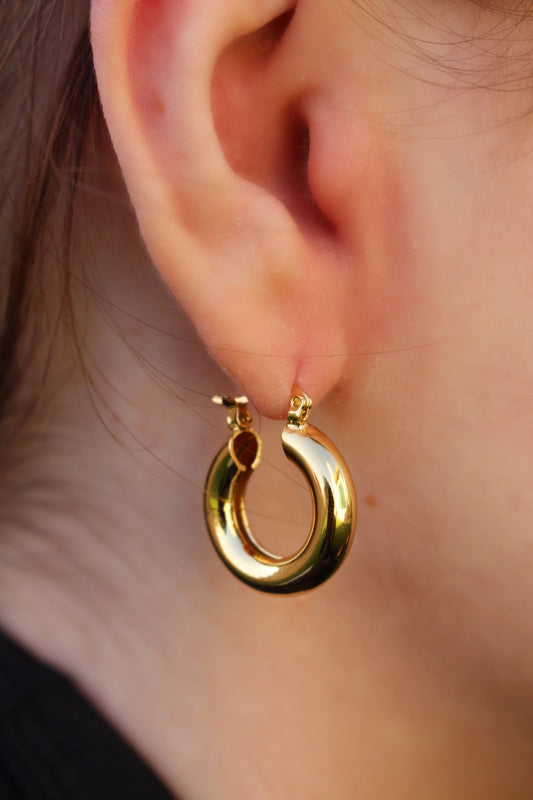 Arracadas Doradas Infladas