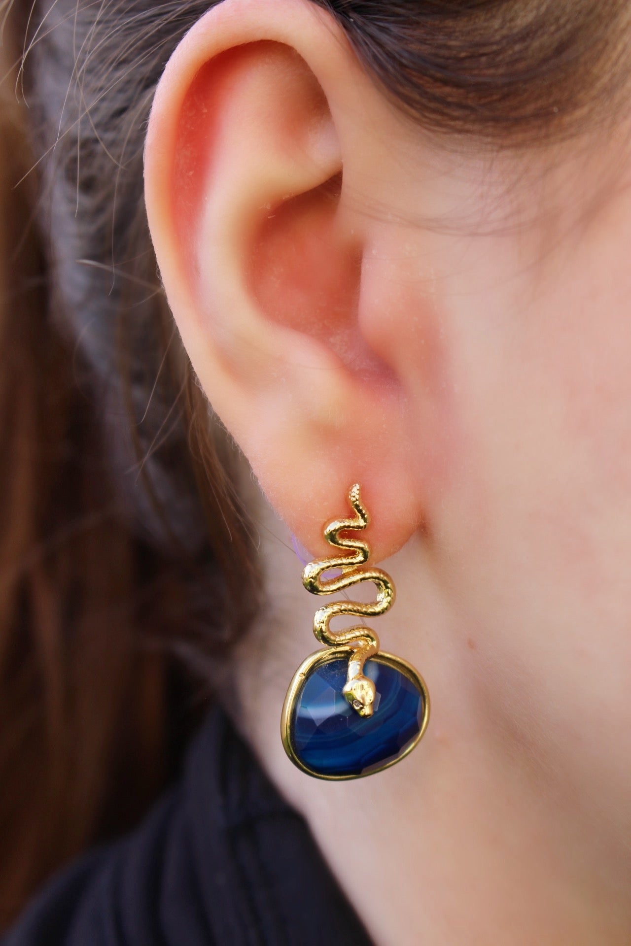 Aretes Azueles Serpiente