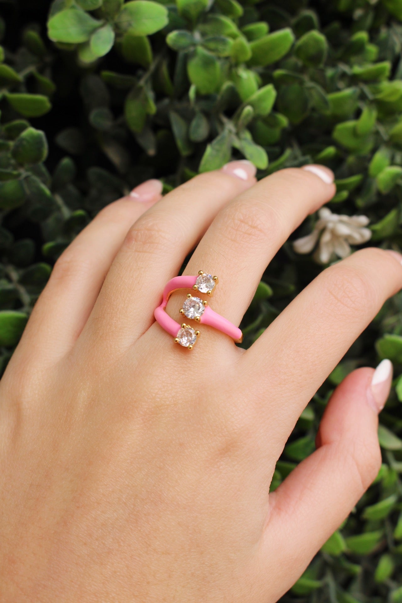Anillo Triple Rosa