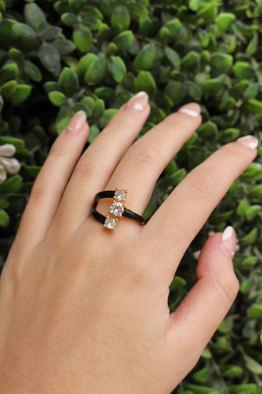 Anillo Triple Negro