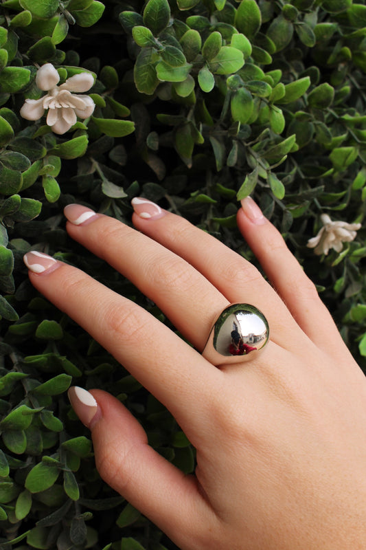 Anillo Plateado Mega Chunky