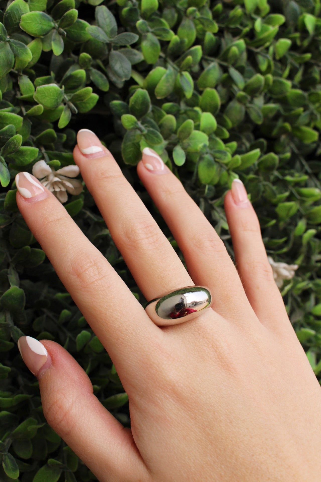 Anillo Plateado Chunky