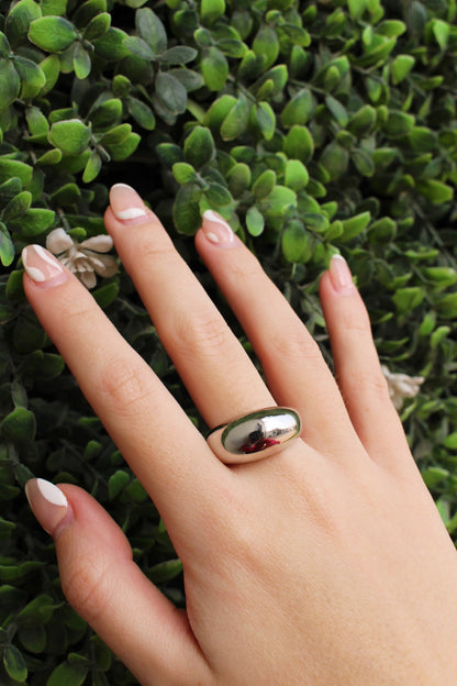 Anillo Plateado Chunky