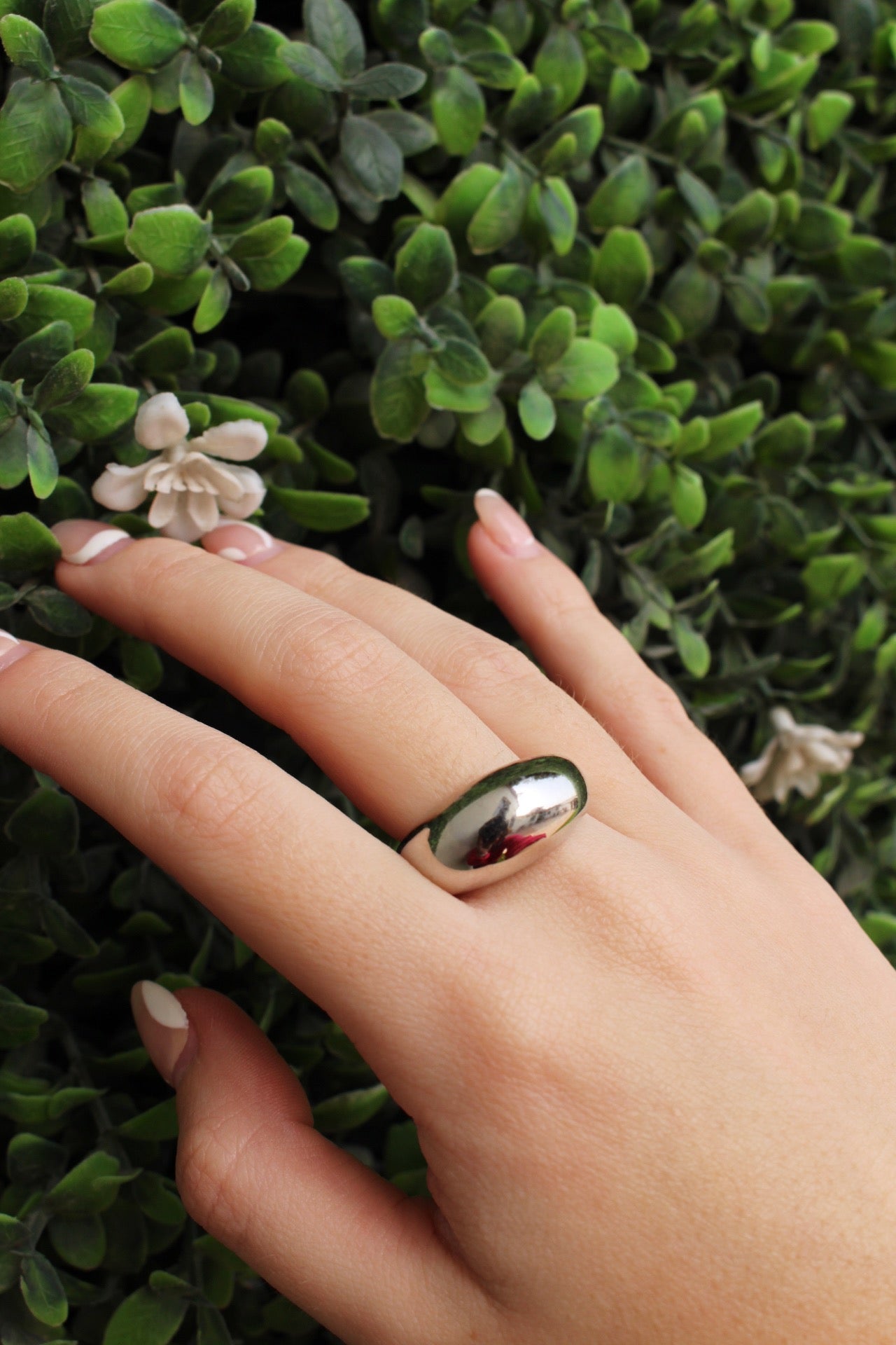 Anillo Plateado Chunky