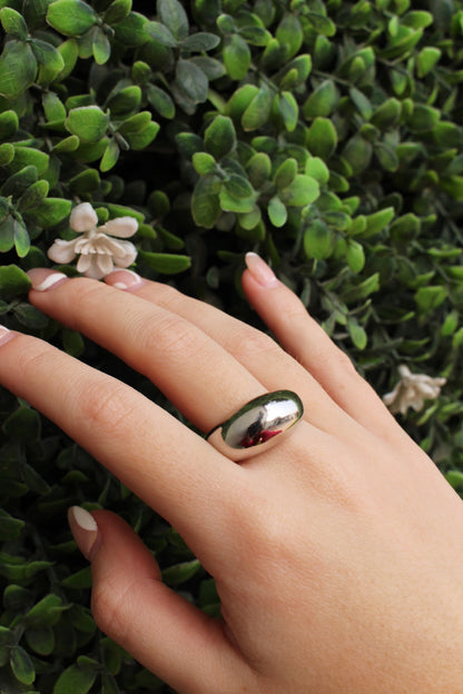 Anillo Plateado Chunky