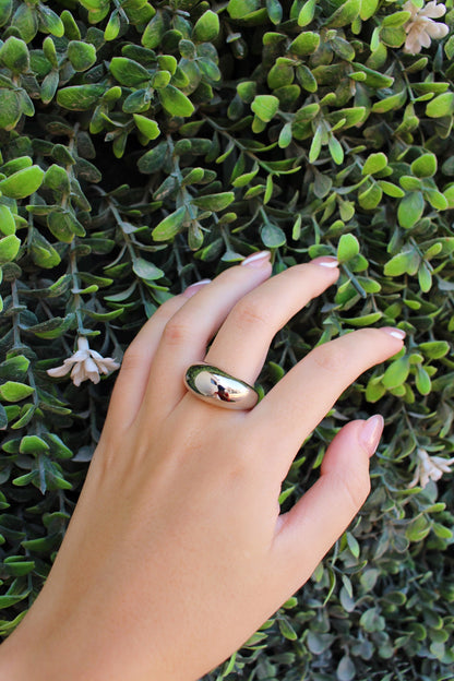 Anillo Plateado Chunky