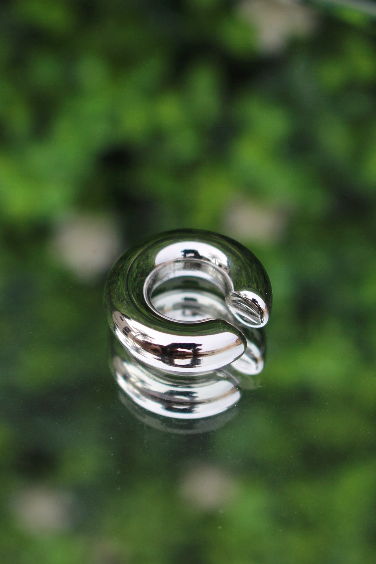 Earcuff Plateado Semi Chunky