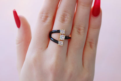 Anillo Triple Negro
