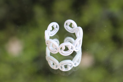 Anillo Happy Faces Blancas