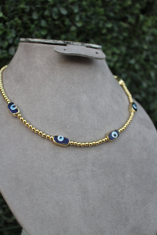 Chocker Ojos Azul Rey