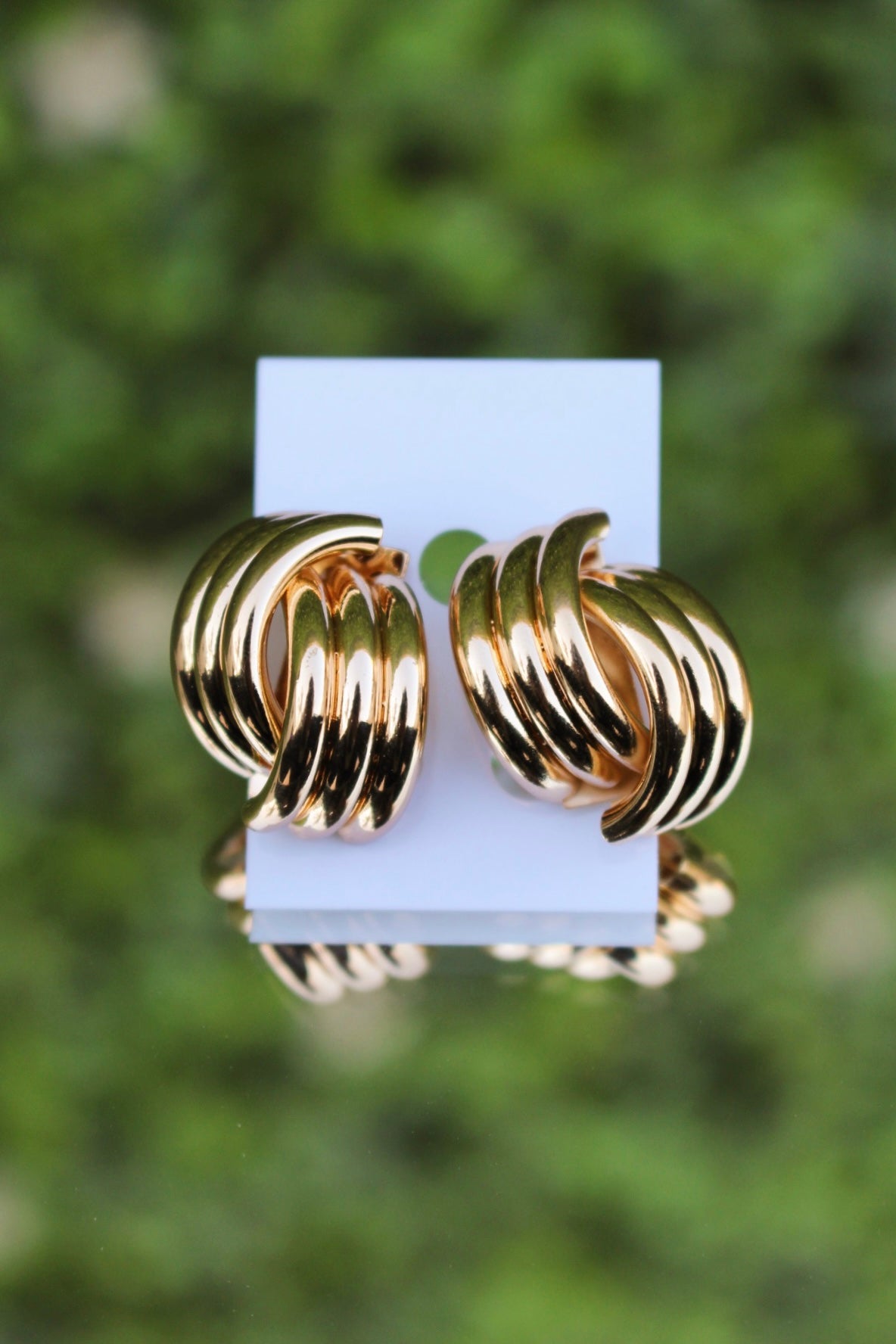 Aretes Líneas Doradas