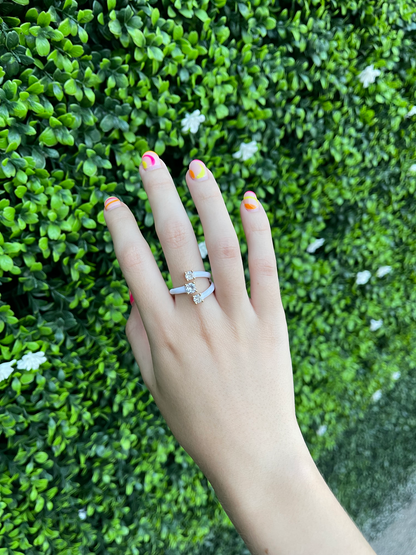 Anillo Triple Blanco