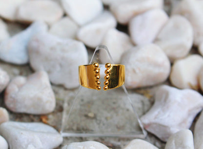 Anillo Dorado Bolitas