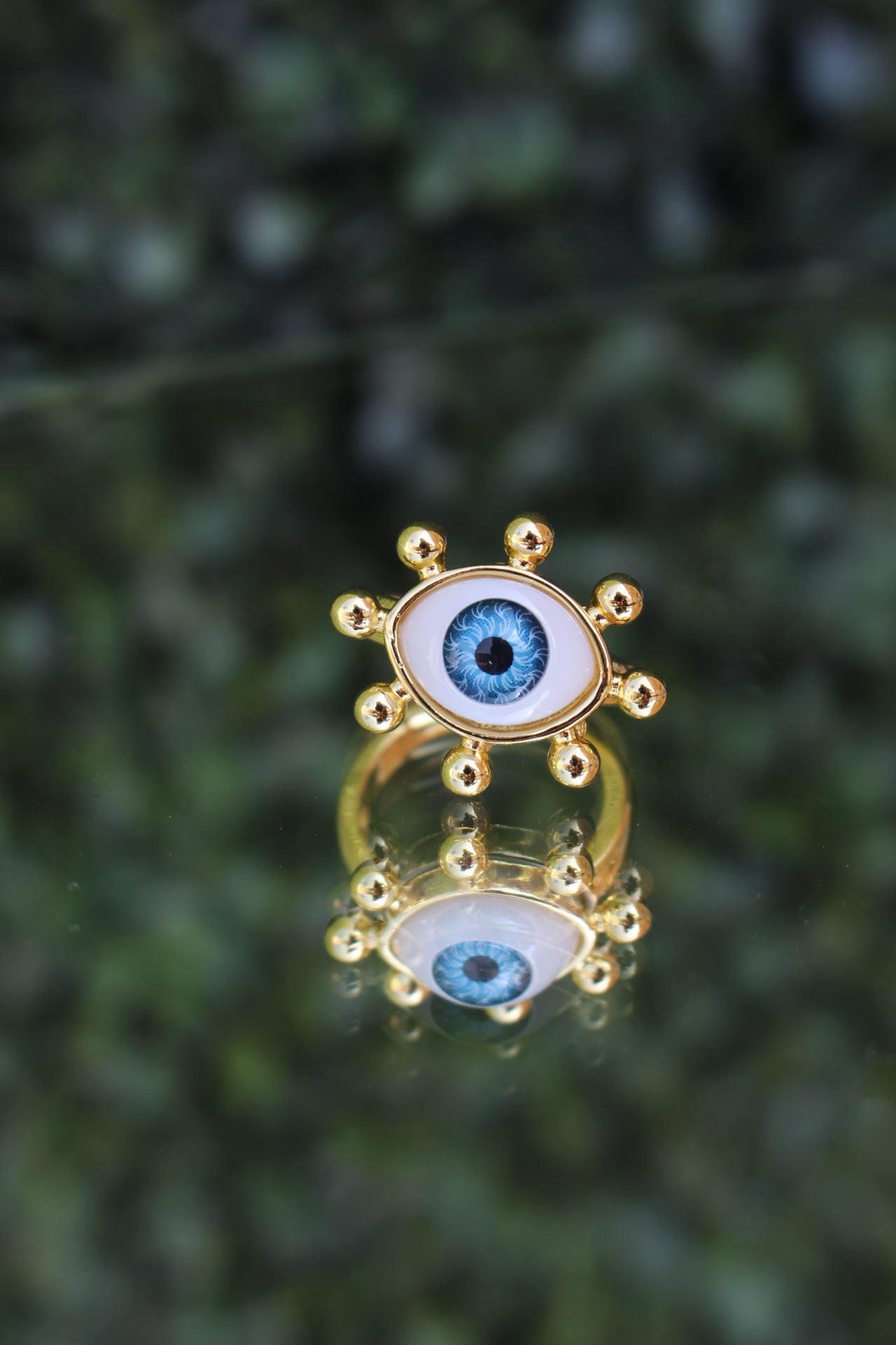 Anillo Ojo Turco Puntitos Separados