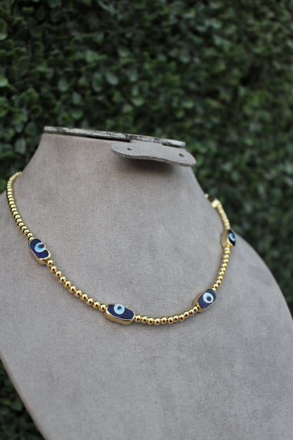 Chocker Ojos Azul Rey