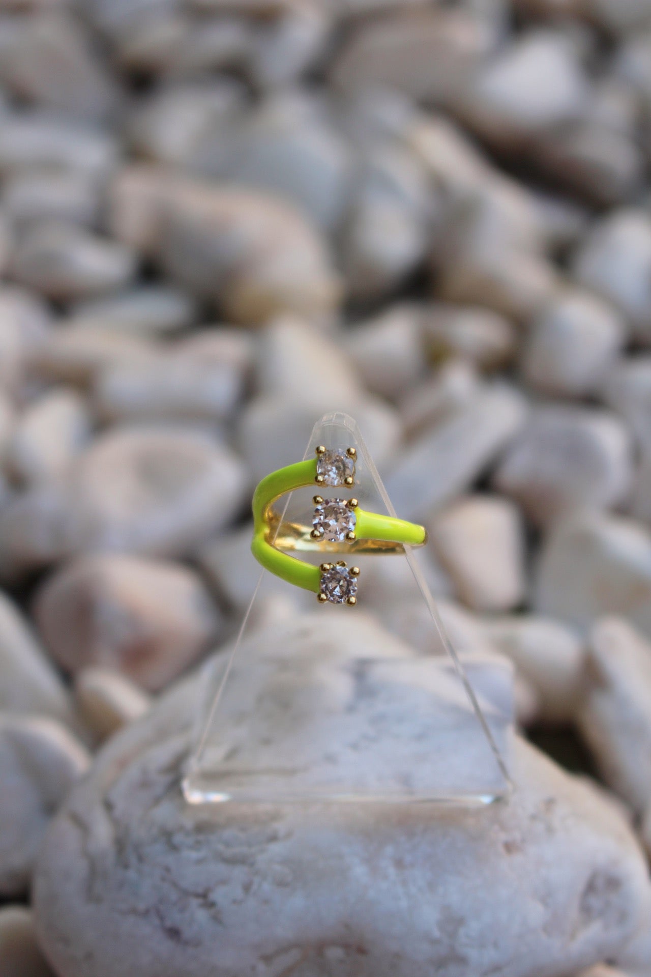 Anillo Triple Verde Neon