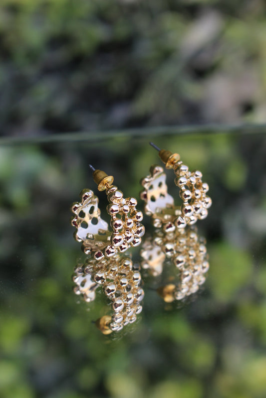 Aretes Bolitas Doradas