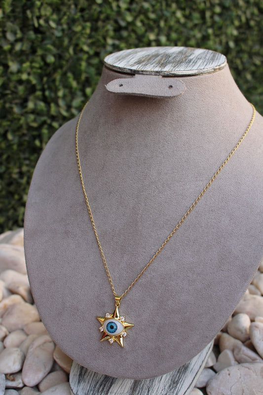 Collar Dorado Ojo Turco Estrella