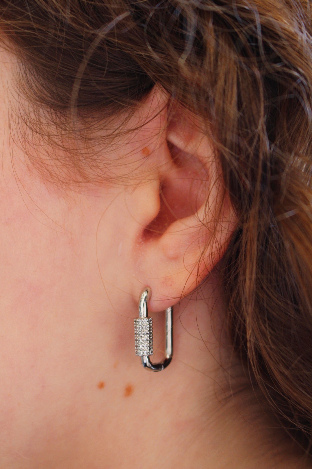 Arracadas Cuadradas Plateadas