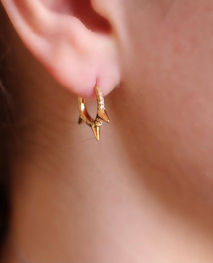 Mini Aretes Punk Dorados