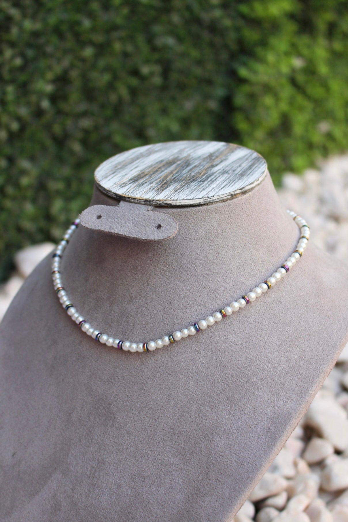 Collar Perlas con Tornasol