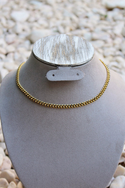 Chocker Cadena Dorada con Negro