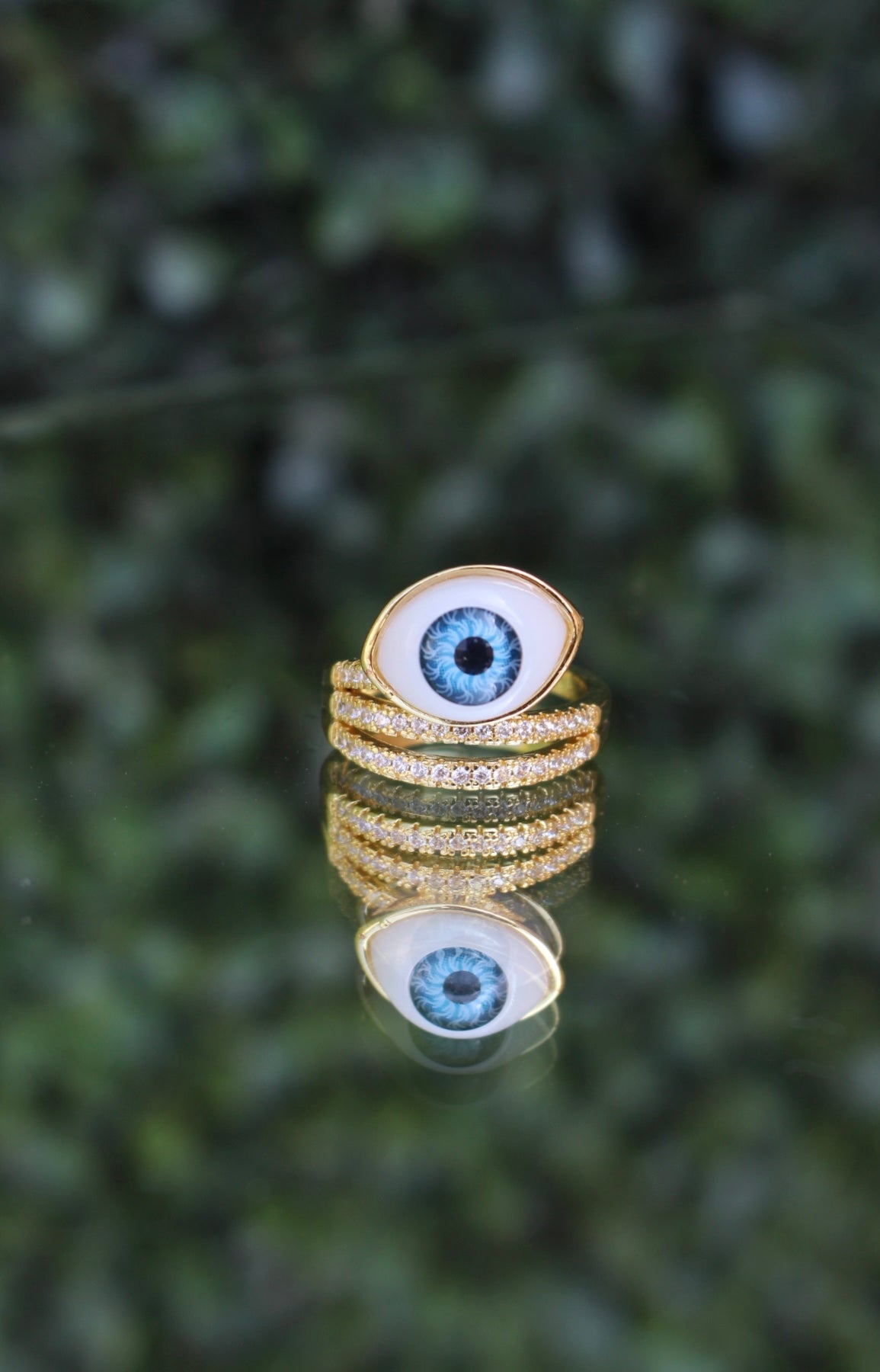 Anillo Ojo Turco Zirconias