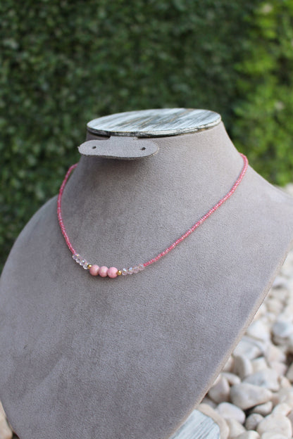 Collar Rosa Pastel Mini